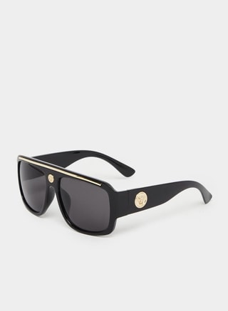 Styli Male Gold-Tone Accent Square Frame Sunglasses, Sunglasses