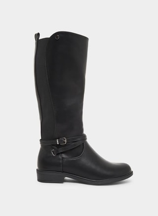 Styli Female Black Knee-High Boots, Knee Boots