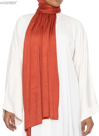 Moistreet Female MOiSTREET Hijab Orange Normal  Jersey, Prayer Clothes