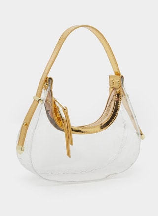 Styli Female Styli Transparent Mini Handbag with Zip Closure, Satchels