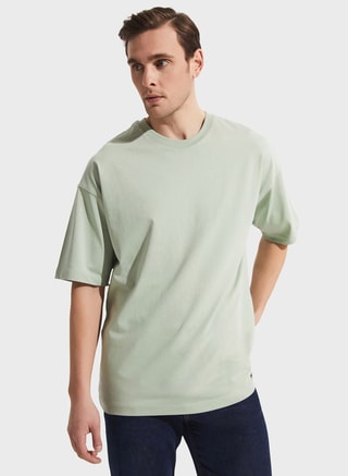 JUNE Male Crew Neck T-Shirt, T-Shirts, Green