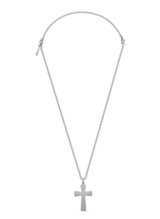 POLICE Male Cruz Stainless Steel Cross Pendant Necklace for Men, Necklaces