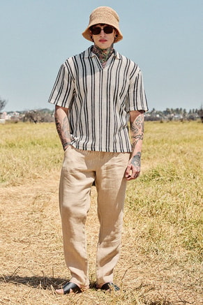SNITCH Male Wafty Beige Trousers, Pants