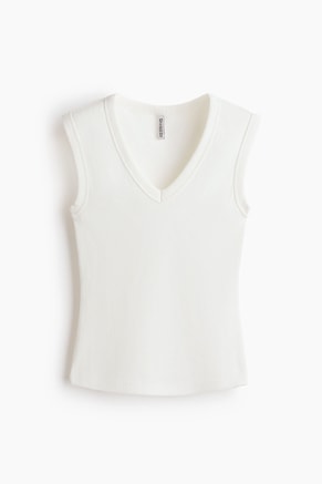 H&M Female Ribbed V-neck vest top, Tops
