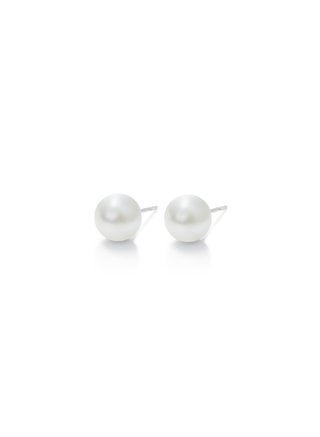 Seona Female Seona Perla 6mm Pearl Earrings for Women – Hypoallergenic Stainless Steel Stud Earrings for Women, Elegant Jewelry for Women, Classic Womens Earrings for Everyday & Special Occasion Wear - White, Earrings