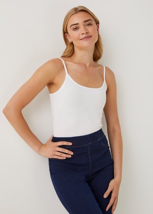 Matalan Female 3 Pack Essential Cami Tops, Tops