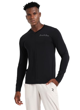ZAECY Male Men's V-Neck Yoga Top, T-Shirts