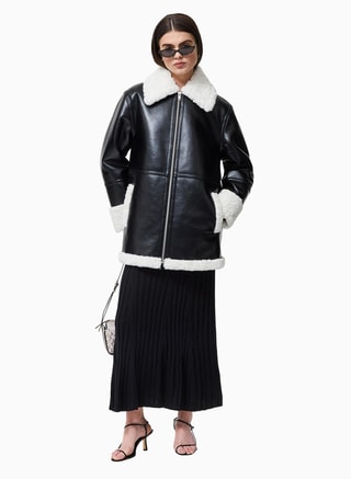 French Connection Female Ajani Faux Fur Coat, Coats