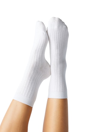 Prickly Pear Female Ribbed Boot Socks, Socks, White