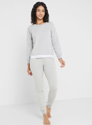U.S. Polo Assn. Female Logo Drawstring Sweatpants, Pyjamas, Grey