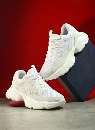 Styli Active Male Chunky Sole Lace Up Sneakers, Low Top Sneakers