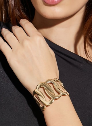 Styli Female Gold Chain Link Bangle, Bracelets