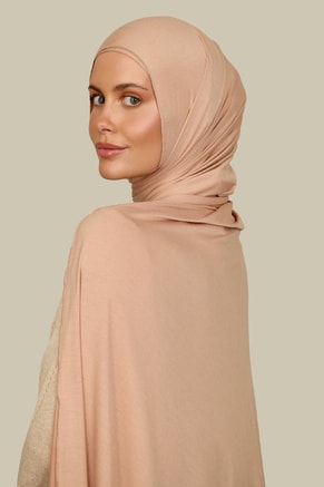 silqrose Female nude pink bamboo jersey hijab (regular), Hijab