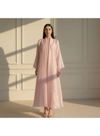 Moistreet Female Organza Abaya Set with Inner & Headscarf, Abayas