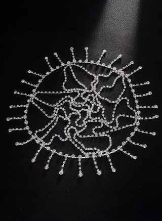 Styli Female Silver Crystal Tiara Headpiece, Headbands