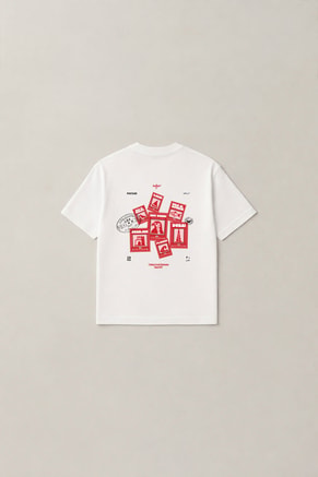 Terribly Real Unisex POSTAGE MINI - The Emirates Edition | White T-Shirt, T-Shirts