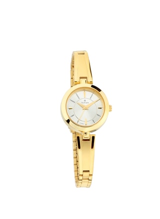 TITAN Female Titan Quartz Analog Siler Dial Metal Strap Watch for Women, Analogue Watches