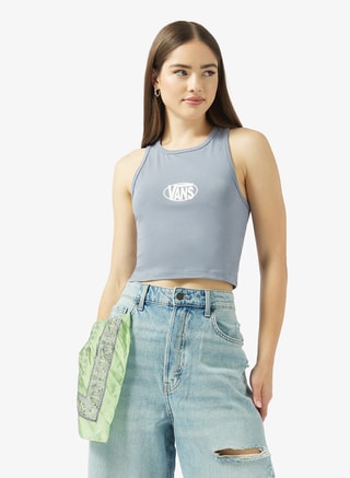 VANS Female Oval Logo Tank, Tops