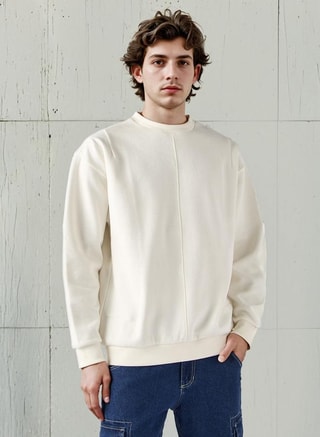 Lee Cooper Male Lee Cooper Textured Pique Sweatshirt, Sweatshirts