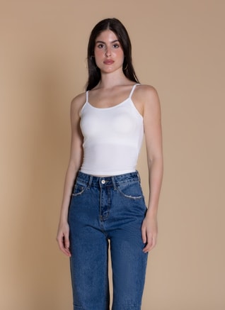 SHAPES Female FINE STRAP PADDED TANK TOP, Tops