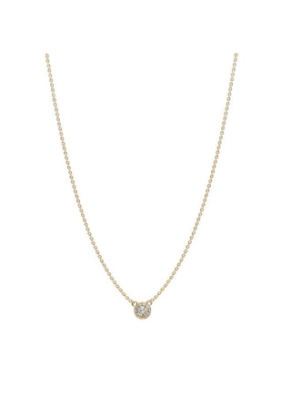 ROSATO Female Bianca Gold Necklace with White Cubic Zirconia, Necklaces