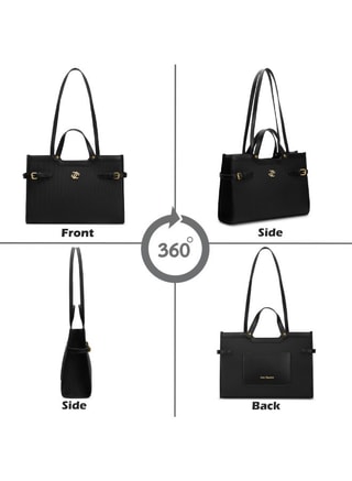 Lavie Female Signature Canva Dual Carry (Black), Shoppers & Totes