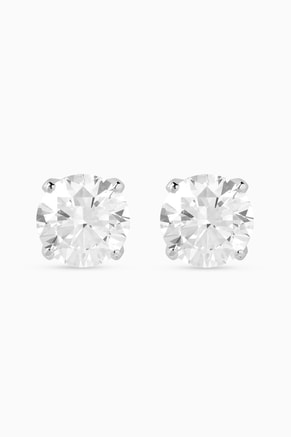Diamond Stud Earrings in 18kt White Gold