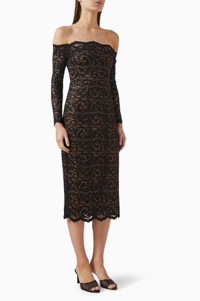 Lindsay Off-shoulder Dress in Lace