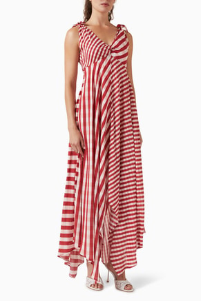 Gingham Scarf Dress in Modal