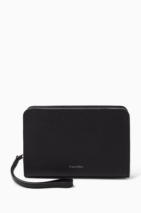 Foil Emboss Pouch in Leather