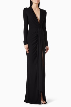 Drape Maxi Dress in Jersey