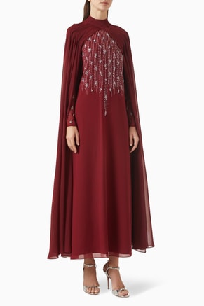 Criss-cross Pleated Gown