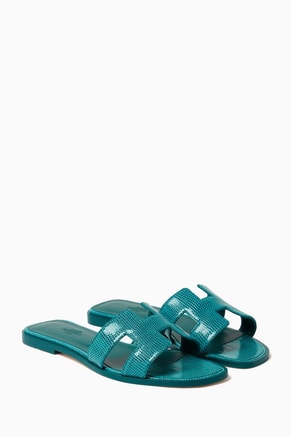 Unused Oran Sandals in Lizard Leather, EU 38.5