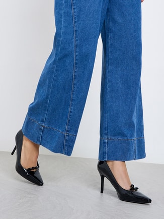 Black Patent Pointed Toe Pumps