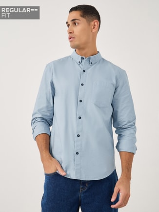 Button Down Collar Regular Fit Oxford Shirt
