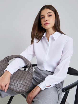 Women White Long Sleeve Shirt