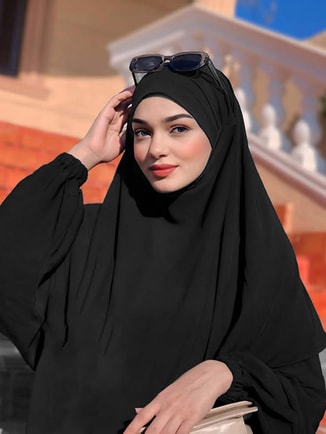 Black Solid Hijab